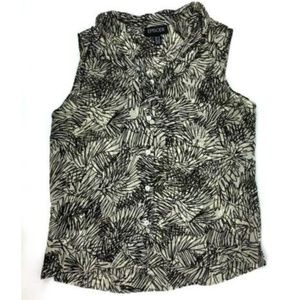 Episode Silk Blouse Top Size 10 Sleeveless Button